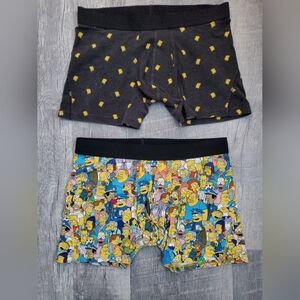 Simpsons mens  Boxer Shorts Set - Black and Multicolor